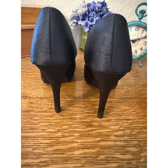 Apt. 9 Black Embellished Cindy Platform Peep Toe Shoes Size 9.5 Y2K, Whimsygoth - Picture 7 of 13